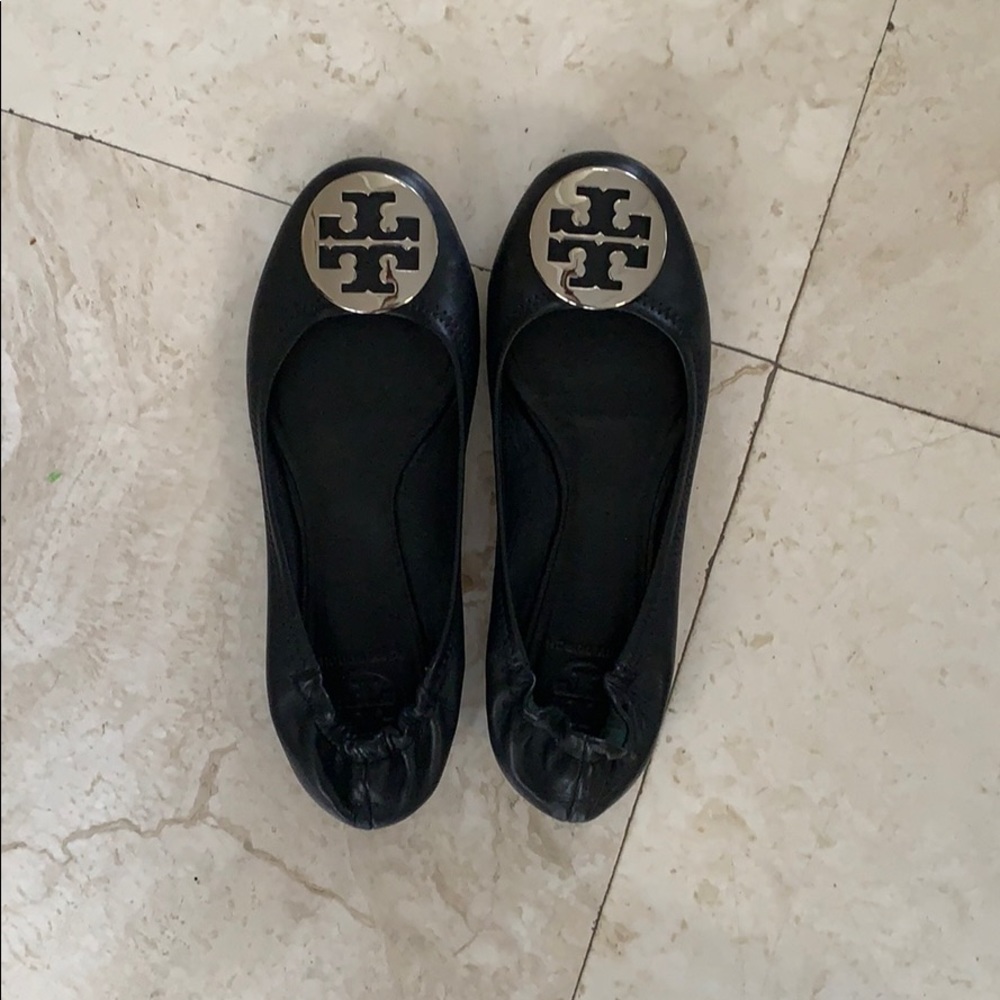 Tory Burch black leather ballet flats